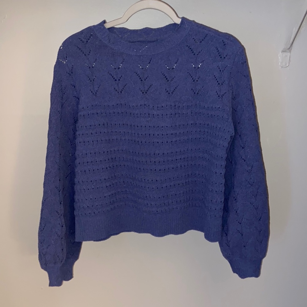Lauren Conrad Blue Long Sleeve Sweater Small